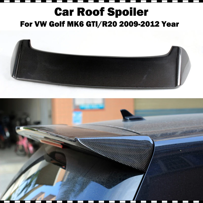 OSIR Style Carbon Fiber roof wing spoiler For VW Golf VI MK6 2009 - 2012  golf 6 GTI R20 rear trunk spoiler only fit GTI & R20 - AliExpress