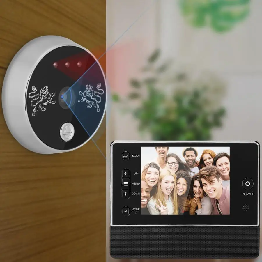 3.5inch TFT Wireless Electronic LCD Screen Doorbell IR Night Vision Visual Door Peephole Camera Video Bell | Безопасность и защита