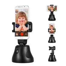 Palo de Selfie de disparo inteligente 360 °, cara y objeto de seguimiento horizontal con soporte para teléfono, rosca de 1/4 para registro de vídeo en vivo de Vlog de fotos
