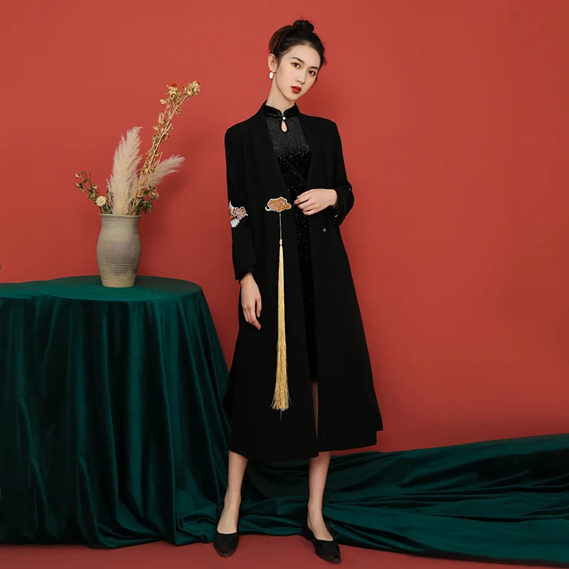 Photo Color SWEETXUE, модное женское осеннее и зимнее пальто, повседневное свободное шерстяное пальто, женская элегантная верхняя одежда - Цвет: Photo Color