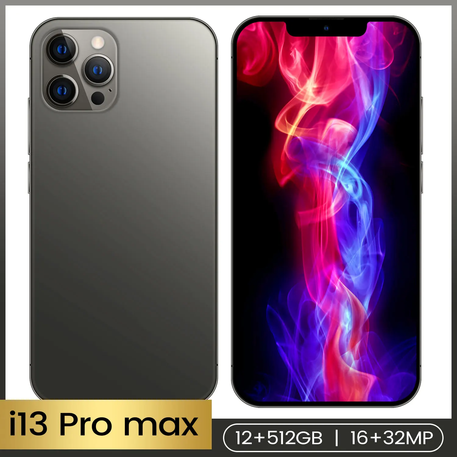 Смартфон i13 Pro Max 6 7 дюйма 16 + 32 Мп 512 мАч | Мобильные телефоны и аксессуары