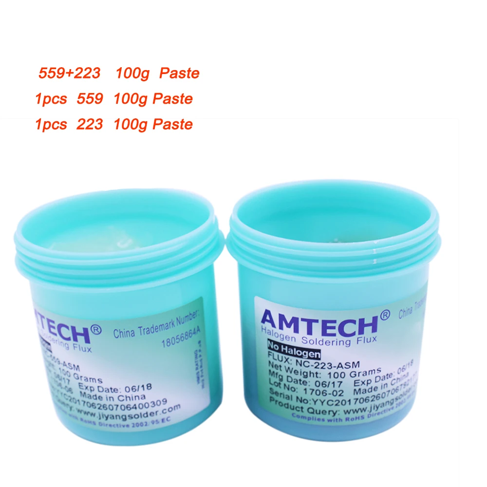 Паяльная паста AMTECH 100% оригинальная пайка SMT / SMD с Флюсом для переделки печатных
