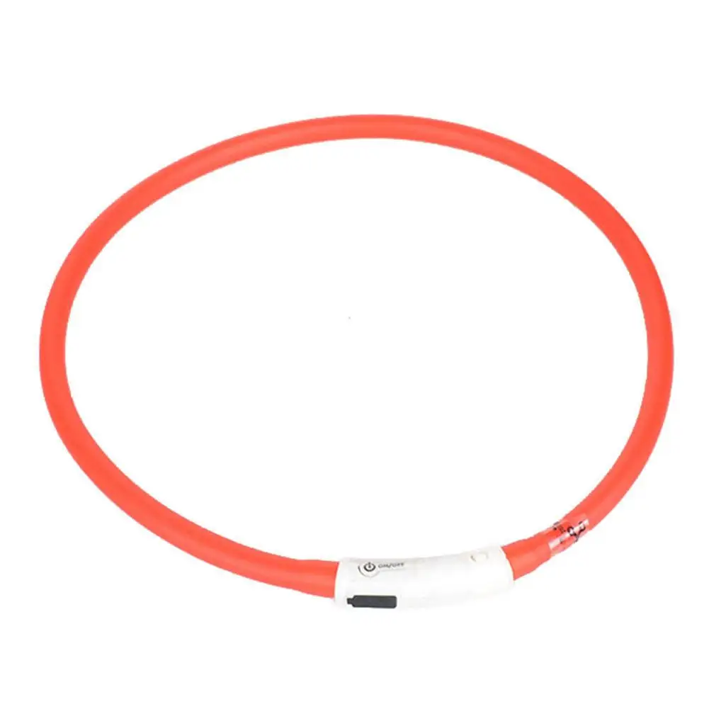 USB Перезаряжаемый СВЕТОДИОДНЫЙ мигающий Светлая повязка светящиеся ошейники для собак водонепроницаемый светящийся ремень безопасности ошейник для щенка