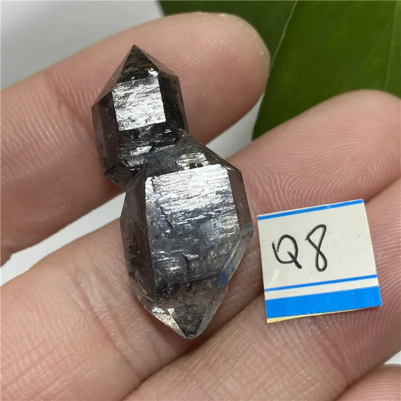 Precious Natural Black Crystal Herkimer Diamond Ore Specimen