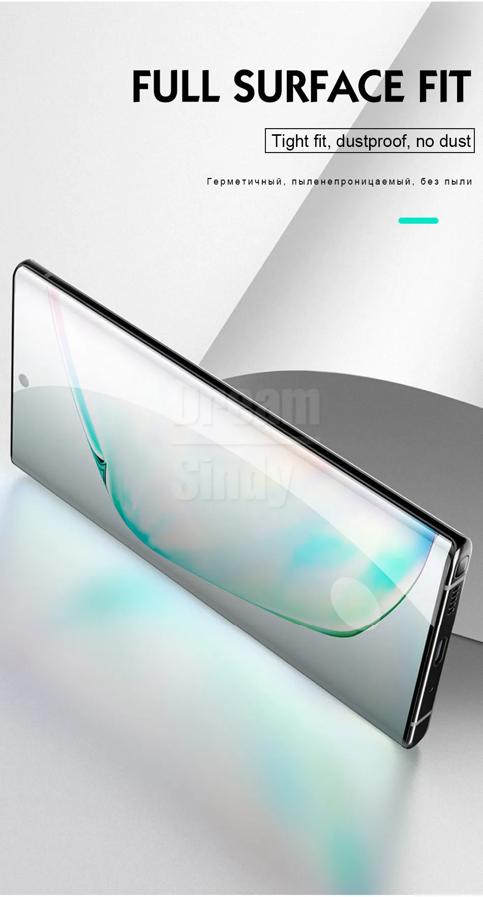 20D полное покрытие из закаленного стекла для Samsung Galaxy S8 S9 S10 Plus S10e Note 8 9 10 Pro Защитная пленка для экрана защитное стекло