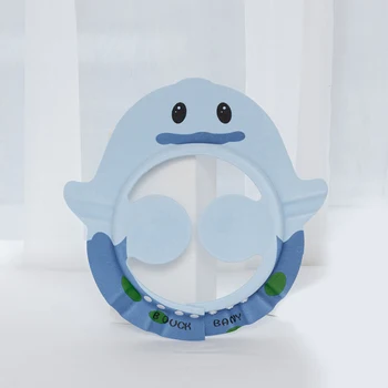 

Baby Cartoon Shower Cap Solid Shampoo Bathing Hat Adjustable Hat Toddlers Children Wash Hair Shielder Protector Baby Care