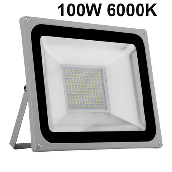 

100W 2835SMD LED Flood Light Lamps AC220~240V Outdoor Spotlight White Floodlight White Reflector Waterproof Garden Lighting