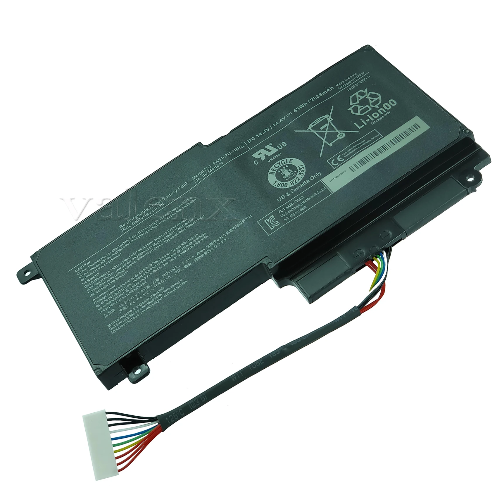 

PA5107U-1BRS Laptop Battery for Toshiba Satellite L45D L50 L55 P55 L55t P50 Series P55-A5312 P55T-A5116 S55-A5167 S5