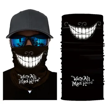 

3D Seamless Bandanas Punisher Neck Buffs Motorcycle Cycling Mouth Masks Non Woven Breathable Anti-Dust Protective Masks