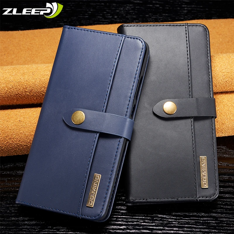 

Luxury Leather S10plus Case For Samsung Galaxy S8 S9 S10 Plus S10E Note 9 8 S7 Edge Magnetic Detachable Flip Wallet Card Cover