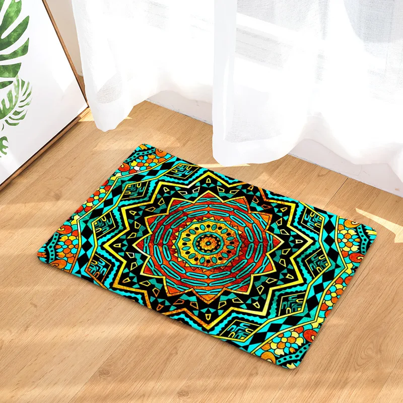 D2982-6 Boho напольные украшения коврики Мандала Цветочный Принт дорожка для кухни Придверный коврик половик из микрофибры коврик для гостиной - Цвет: D2982-6