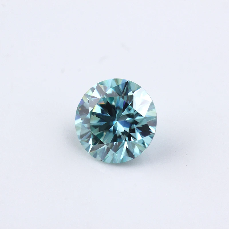 

Moissanite Promotion 1ct 6.5mm VVS1 Excellent Cut Grade Test Positive Round Brilliant Cut Blue Color Moissanite Discount Price