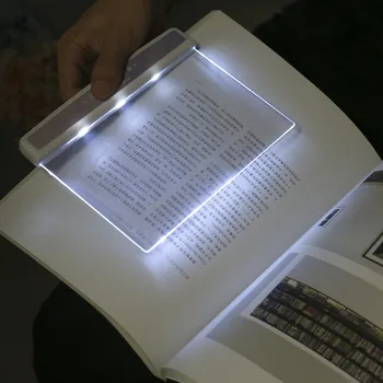 

1pc Creative Flat Plate LED Book Light Portable Reading Lamp Panel LED Desk Lamps For School Students Kids Stationery Supplies