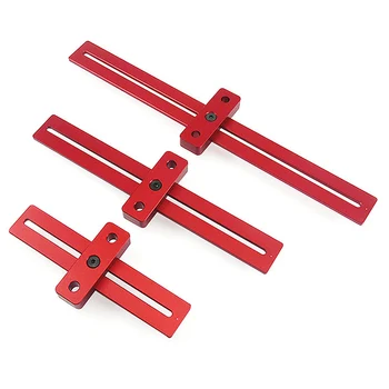 

Aluminum Alloy 200/300/400mm Scale Measure Scribing Ruler Woodworking T-type Hole Ruler Marking Tool for DIY Auxiliary Tool