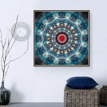 

4 4 Pack 5D Round Diamond Painting Set Decorating Cabinet Table Stickers Full Drill Rhinestone Diamond Embroidery Paintings