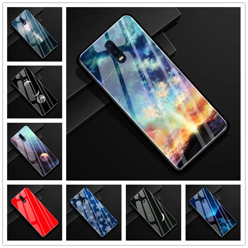 

For OPPO RX17 Pro Case 6.4'' Tempered Glass Hard Back Cover for OPPO R17 Pro Case RX17Pro Soft Bumper Luxury Funda RX 17 Pro