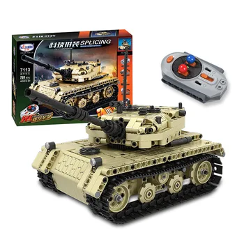 

Tank Blocks Electric Remote Control Difficult Military Science and Technology Assembly Boy Toy Blocks Model