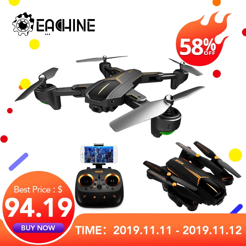Günstige Eachine VISUO XS812 GPS 5G WiFi FPV w 2MP 5MP HD Kamera 15 minuten Flugzeit Faltbare RC Drone Quadcopter RTF Kinder Geburt Geschenk