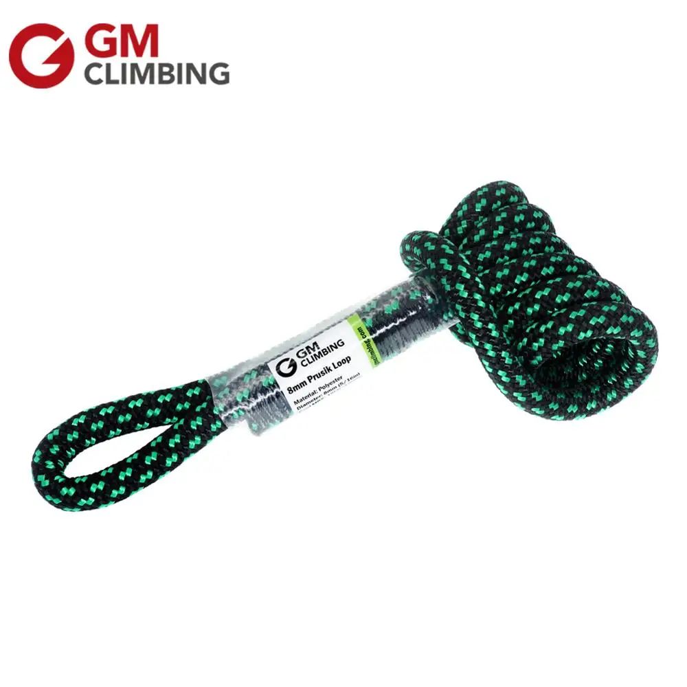 8mm 20kN Pre-sewn Prusik Cord Loop 18" 24" Adjustable for Climbing Rescue