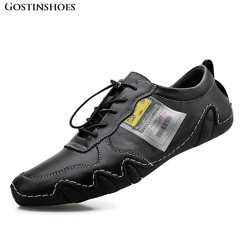 Mocassin Homme/мужские мокасины Лоферы из кожи с натуральным лицевым покрытием