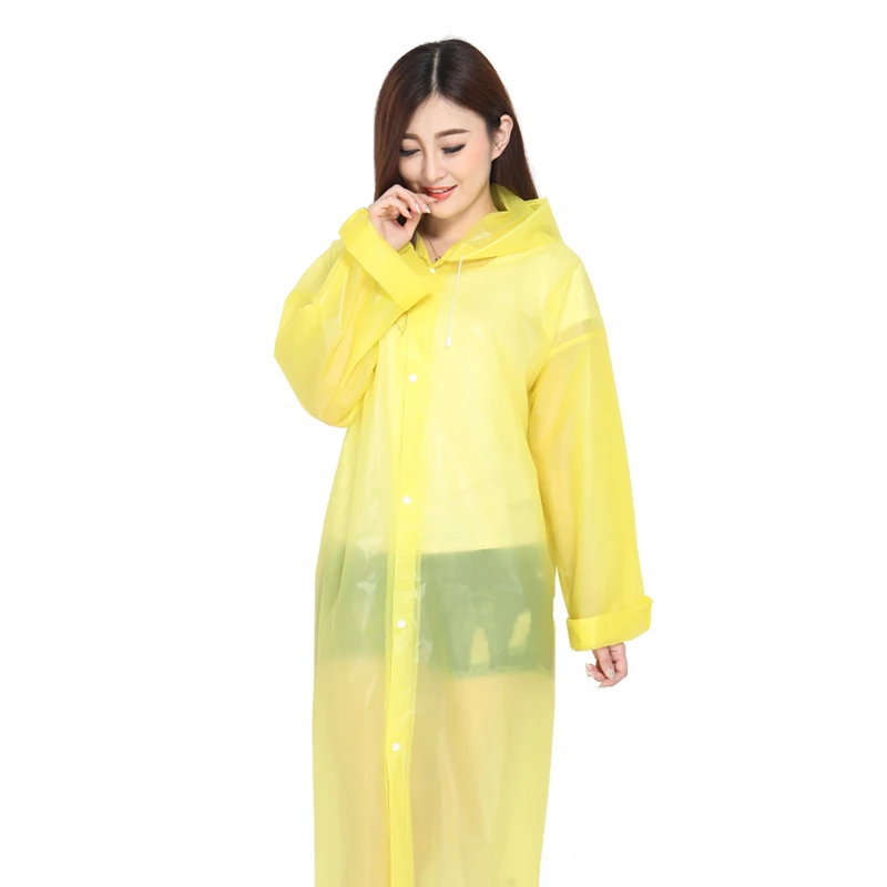 Waterproof Jacket Raincoat Women Outdoor Travel Ladies Hooded Long Overall Yellow Stylish Impermeable Rain Gear JJ60YY | Дом и сад
