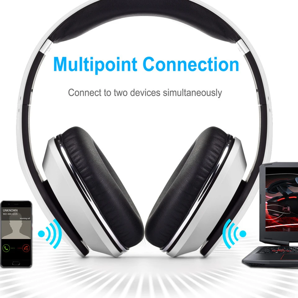 August EP640 беспроводные Bluetooth наушники с микрофоном NFC aptX для смартфона компьютера ТВ