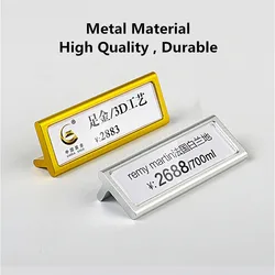 Quality Mini Metal Price Label Sign Holder Card Tag Counter Top Ticket Paper Holder Display Stand