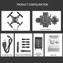 Portable Remote Control Watch Style 2.4G 0.3MP Wifi Mini Foldable Height Hold G-sensor FPV Drone Quadcopter