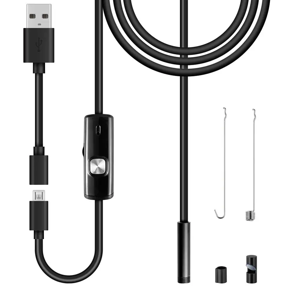 

USB Endoscope Pipe Car Repair 480P Borescope Video Flexible Inspection Camera IP67 for Android PC Notebook Macbook Phone
