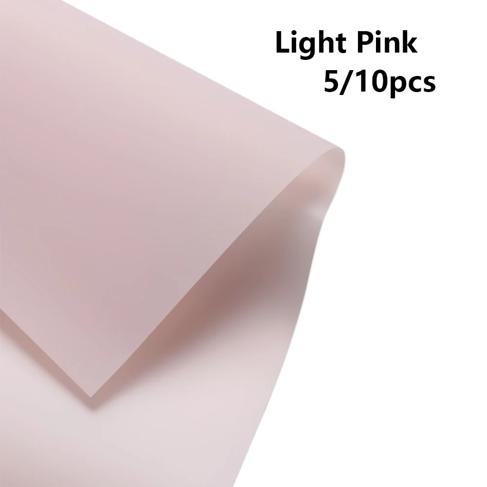 light pink 5 шт корейский Стиль полупрозрачная водонепроницаемая бумага обертывание пинг цветок обертывание бумага Рождественская упаковка для свадебного подарка бумага - Цвет: light pink