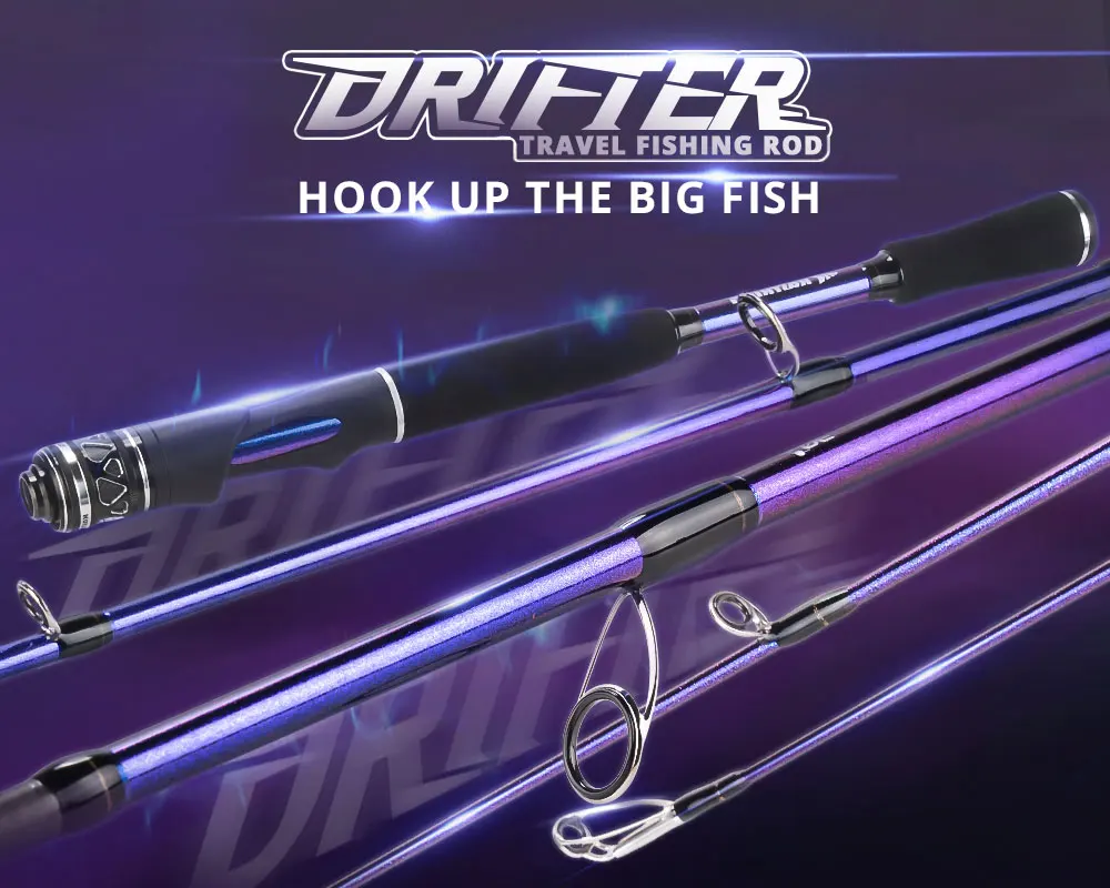 KastKing Drifter портативный литье спиннинг удочка 4 шт. 1,98-2,28 м 30 тонн углеродное волокно Fuji направляющие в MH H XH мощность