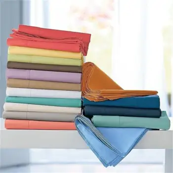 

48 Pocket 4 Piece Bed Sheet Set,solid bedding set,Include Flat sheet,fitted sheet,pillowcase.super king/queen/twin/full size40