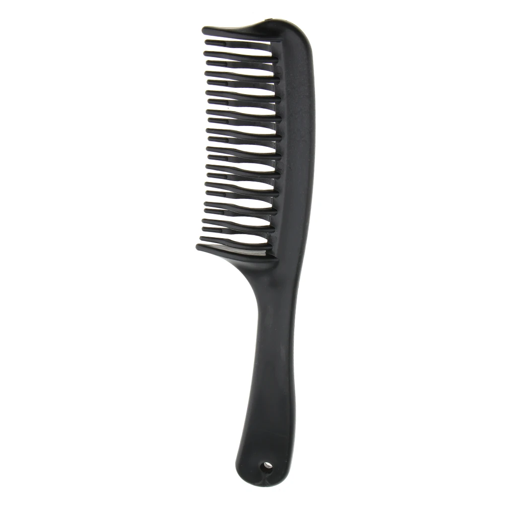 Perfeclan 2pcs Afro Hair Pick Comb Detangler Lift Plastic Double Row Wide Tooth Comb for African American Hair