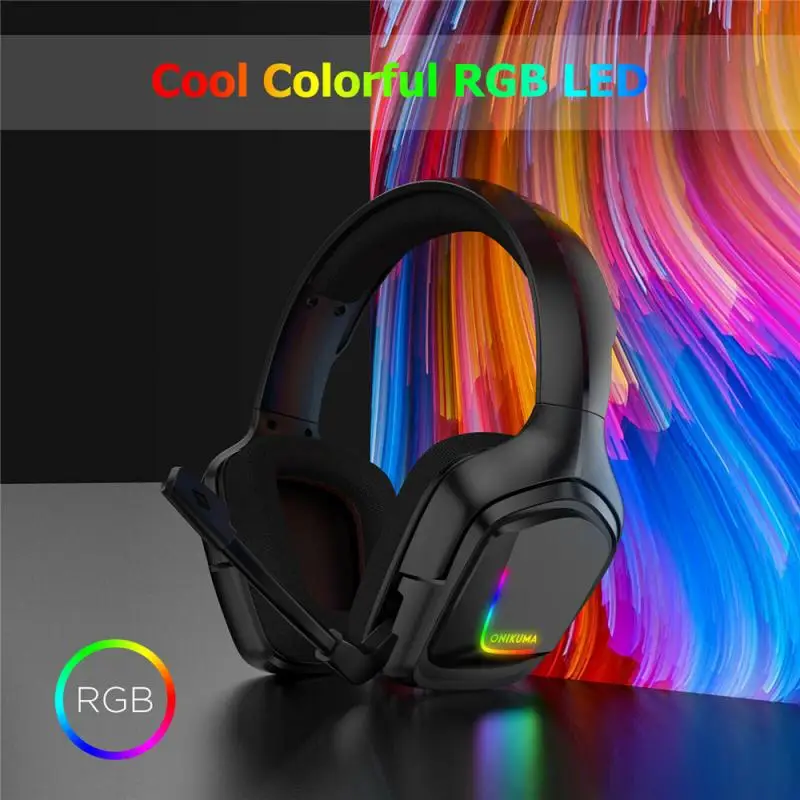 K20 Head mounted RGB Gaming Headset RGB Surround Sound Mic USB Headphones 3 5mm Earphones For Xbox PS4 PC Laptop Cell Phone
