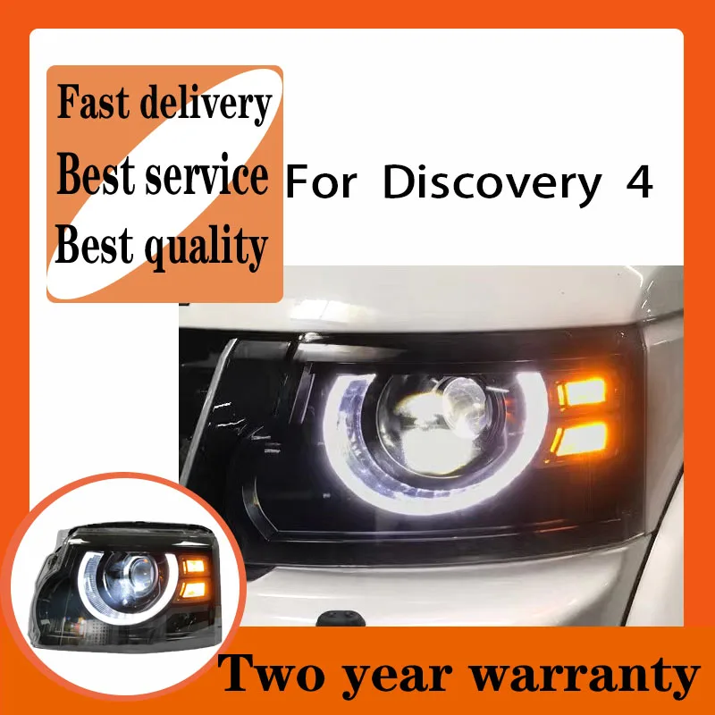 

Стайлинг автомобиля для фар Discovery 2010-2017 Discovery 4 светодиодный ные фары DRL Angel Eye проектор линзы луч аксессуары