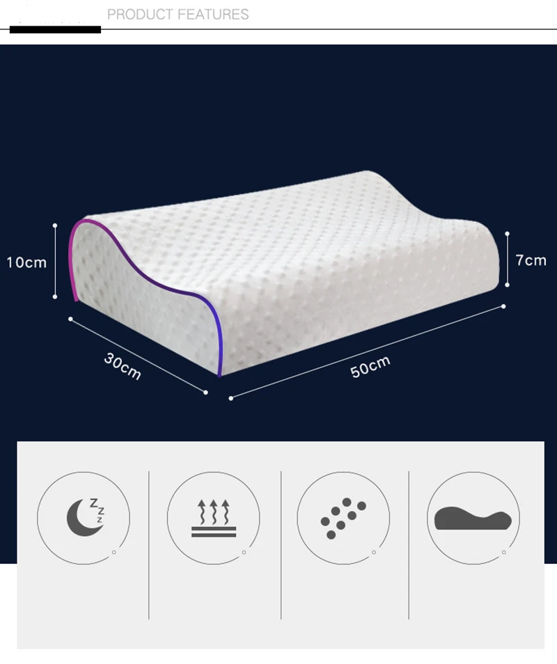 Ортопедические массажный эффект латексная подушка для сна облегчение боли в шее Шейная кровать подушка мягкая подушка памяти для боковые