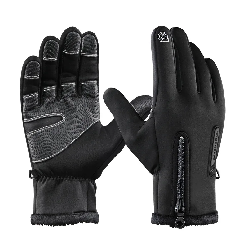 

Factory Direct Selling OEM Windproof Thick Cycling Gloves Bicycle Full Finger Men And Women Autumn And Winter Mountain Bike-Touc