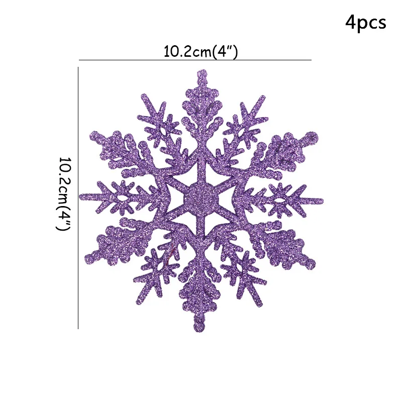 4pcs style G Рождественские вечерние украшения, рождественские снежинки, 3D полые Снежинка из бумаги, гирлянды, зимние белые рождественские украшения - Цвет: 4pcs style G