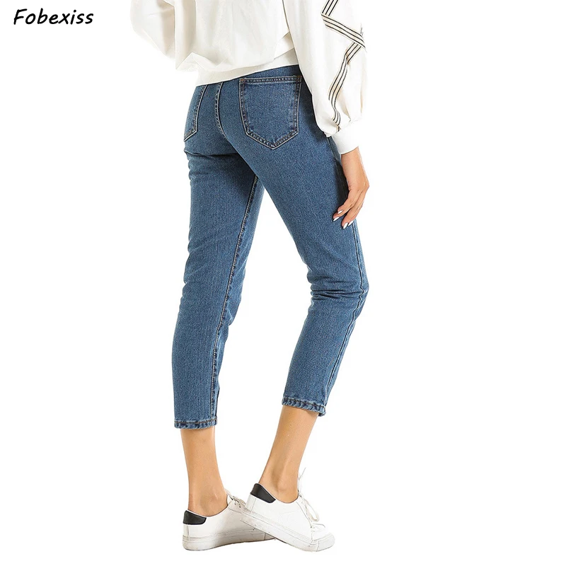 Женские джинсы Boyfriends джинсы с высокой талией для мам готический синий уличная джинсовая гаремный с широкими штанинами женские брюки и джинсы Grande Taille Femme джинсы большие размеры женские джинсы boyfriend