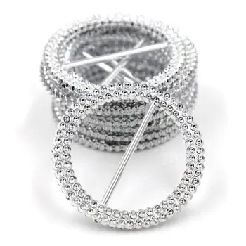 

100PCS Ribbon Slider Rhinestone Buckle Clip for Wedding Banquet Invitation