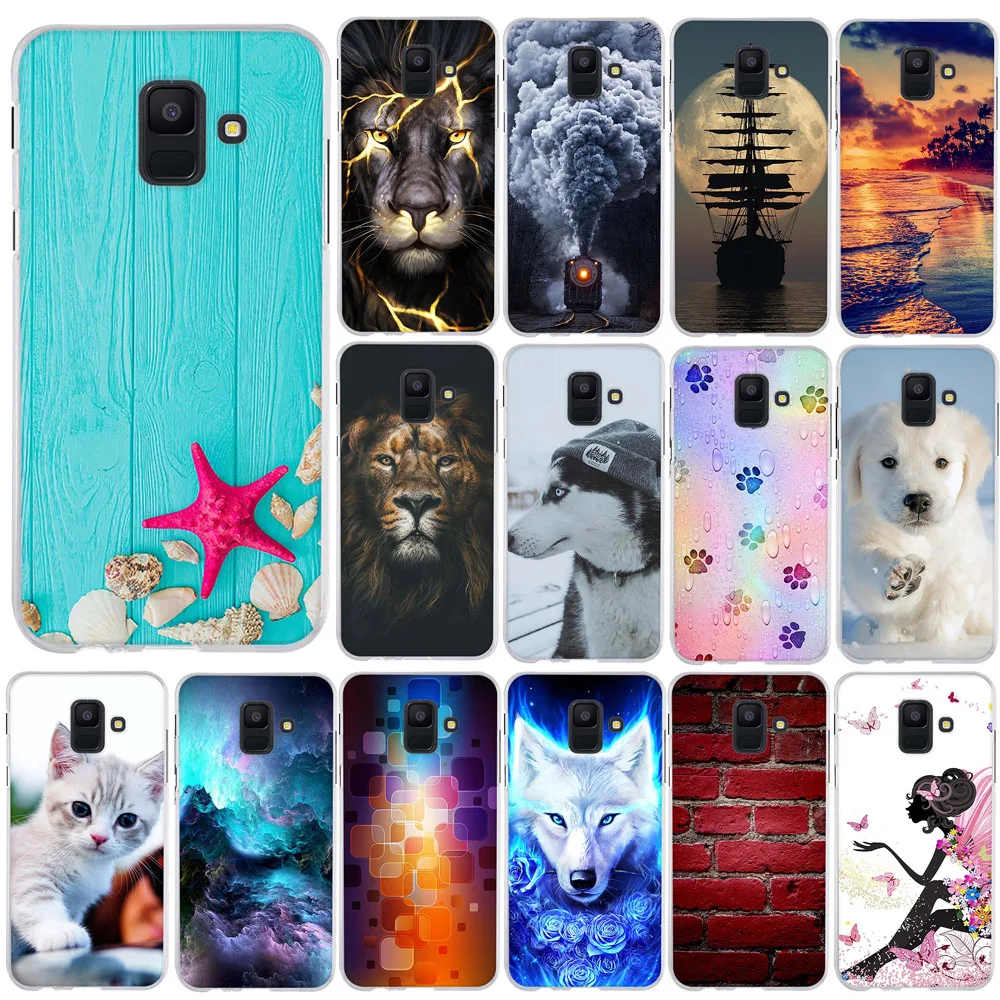 Чехол для Samsung Galaxy A6 2018 цветная печать Coque 5 6 дюймов Сумка дома ультра тонкая