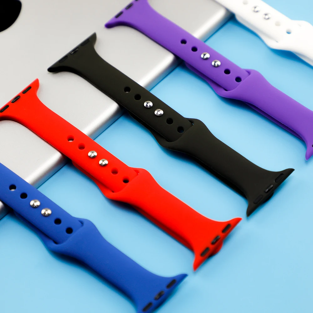 Тонкие полосы для apple watch band 4 44 мм 40 мм(iwatch 5) apple watch 3 2 1 ремешок 42 мм 38 мм силиконовый ремешок аксессуары