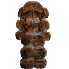 Пальто из меха енота длинное женское пальто из натурального меха енота длинное