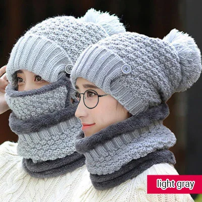 Светло-серый Шапочки Кепка унисекс s Зимняя Skullies для Кепка унисекс теплые шапочки с нагрудником зимняя шапка мужские и женские шапки Beanie шапки зимние нагрудники - Цвет: Светло-серый
