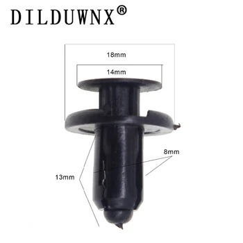

DILDUWNX Toyota Repair Fastener Car Fastener Clip 100 pieces YT-1260 8mm diameter bumper piercing nail push rivet snap