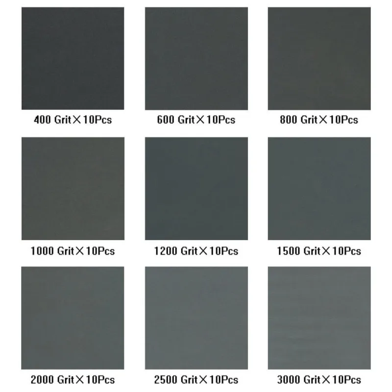 

90 Pcs Sandpaper Assorted Grind 400 600 800 1000 1200 1500 2000 2500 3000 Kits