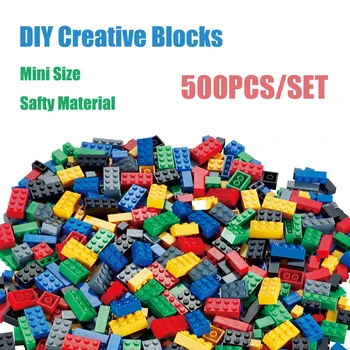 

500 Pieces Creative Bricks Bulk City DIY Model Figures Educational Gifts Kids Small Building Blocks Toys Compatible All Brands
