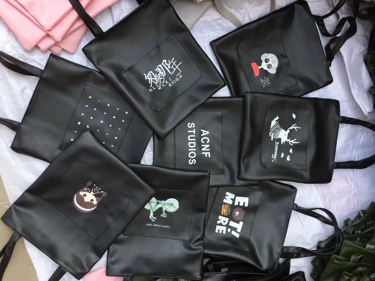 

2018 Autumn And Winter New Style Fashion Tote Bag Korean-style Printed Letter Hand Large Bag Versatile Shoulder Bag Large Capaci