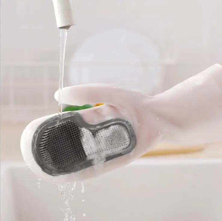 magic silicone dish washing gloves cleaning gloves non-slip dish washing Health Cleaning tools 1 Pair