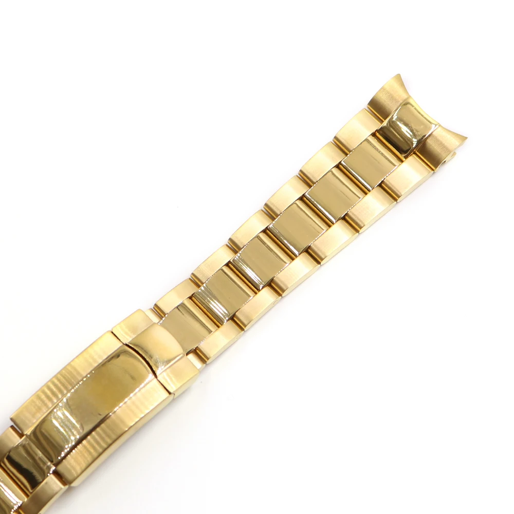 Rolamy 20mm 316L Steel Solid Curved End Screw Links Replacement Watch Band Watchband Strap Bracelet For Rolex Submariner